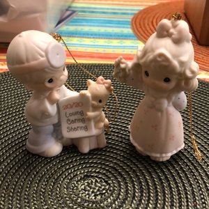 2 Precious Moments Christmas Ornaments